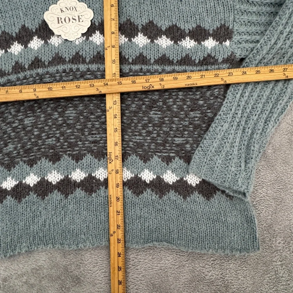 NWT Knox Rose‎ Sweater Women's Size Large Seafoam Green Long Sleeve